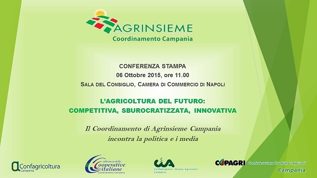 Agrinsieme Campania. Conferenza stampa il 6 ottobre