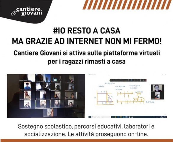 Cooperativa Cantiere Giovani. #iorestoacasa ma grazie ad internet non mi fermo